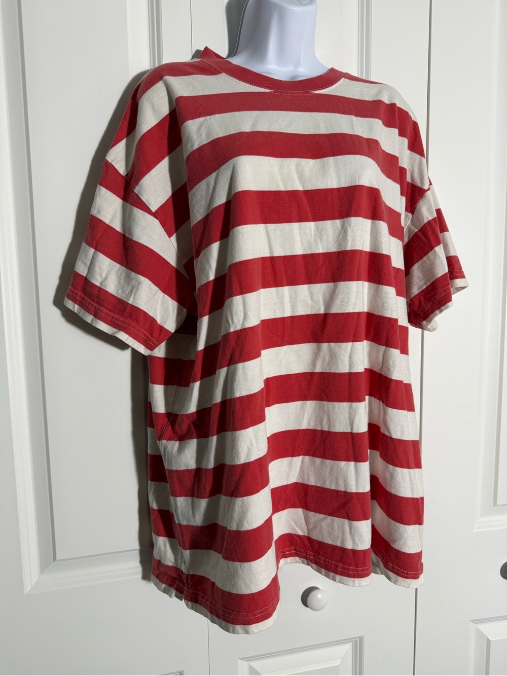 Urban Outfitters Red White Striped T Shirt